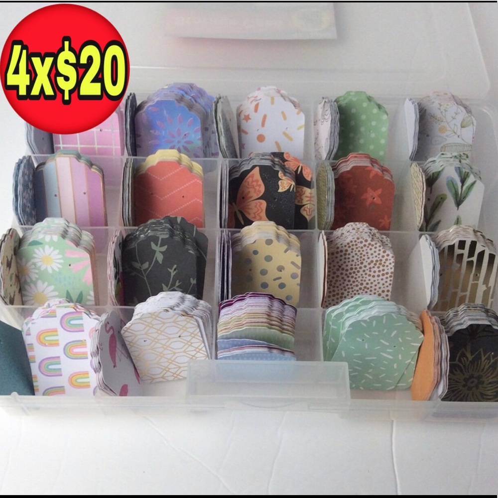 40 assorted earring cards display holders small size